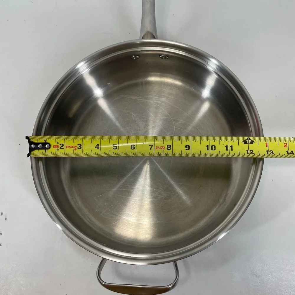 Belgique Classique 12.5 Inch Stainless Steel Everyday Pan Skillet Dome Lid 10549